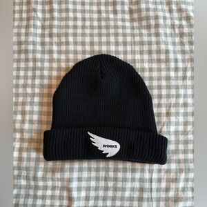 Saint Works black ribbed beanie